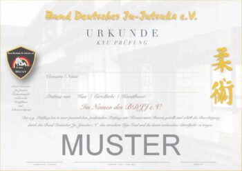 Kyu-Urkunde - DIN A4 mit Siegel